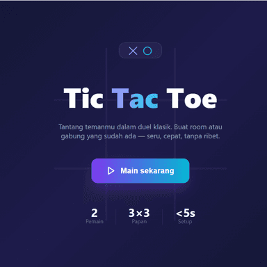 TIC TAC TOE Multiplayer Websocket + Automatic Recovery