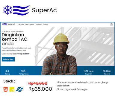 Landing Page Jasa Service AC - HTML-TailwindCSS-Javascript