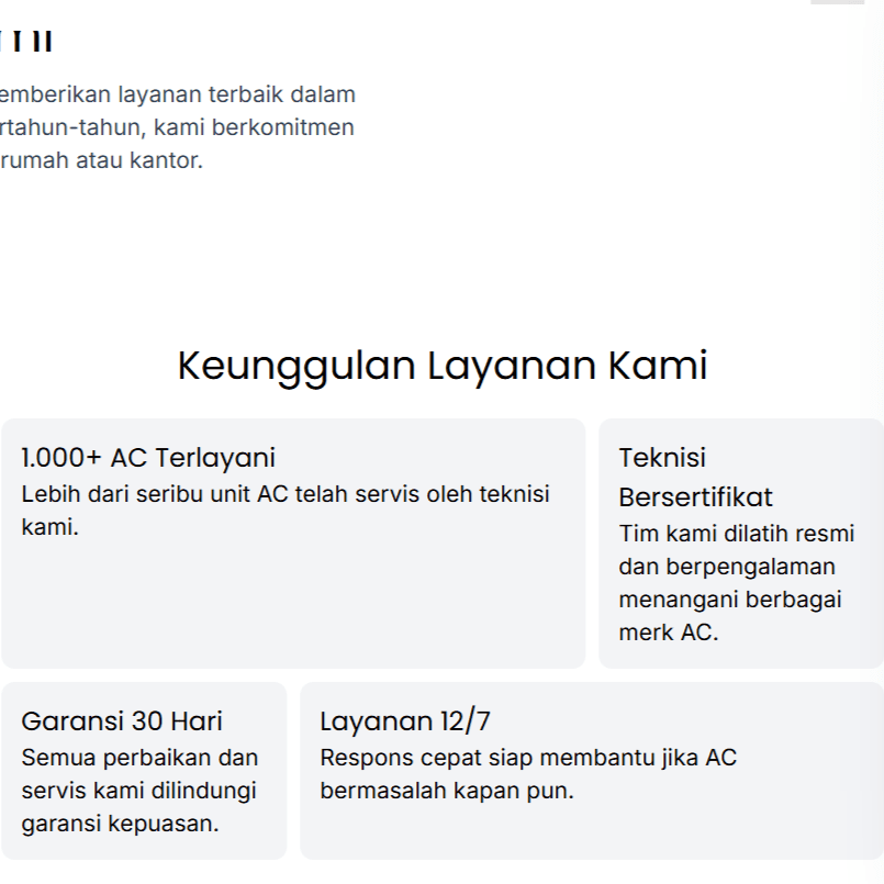 Landing Page Jasa Service AC - HTML-TailwindCSS-Javascript