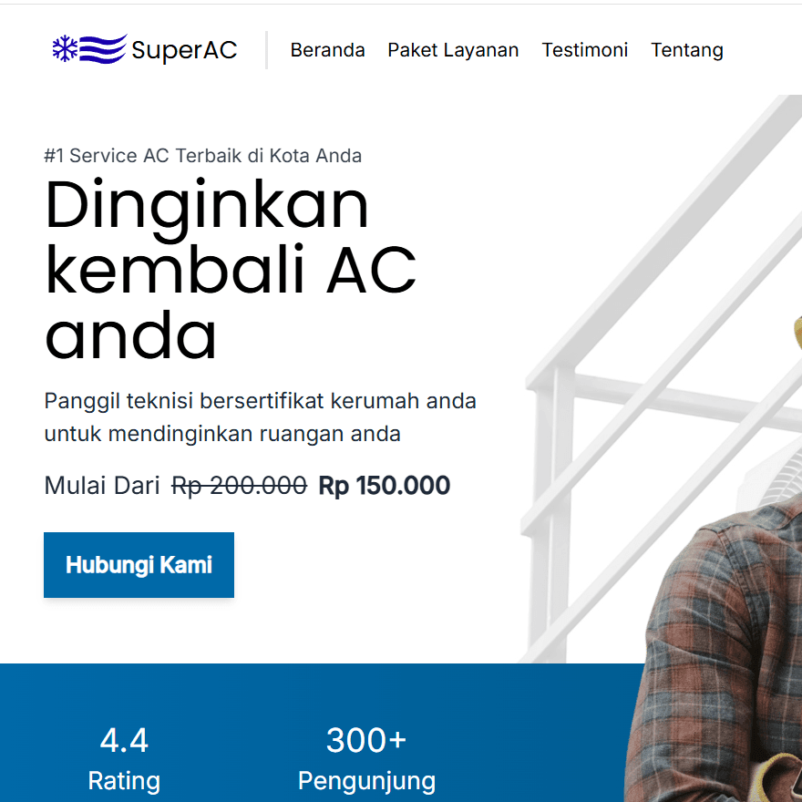 Landing Page Jasa Service AC - HTML-TailwindCSS-Javascript